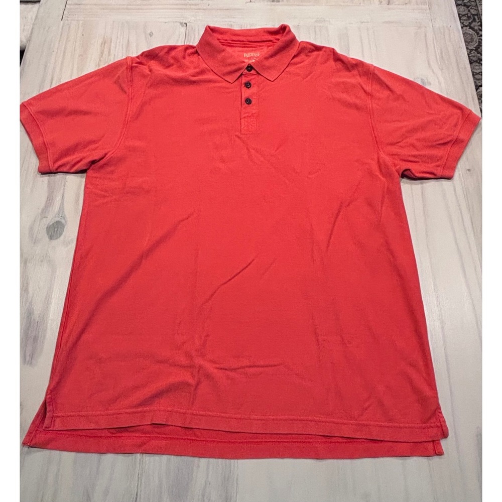 RedHead Brand Co Mens XL Orange Short Sleeve Cotton Pique Polo Shirt‎ Solid